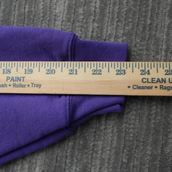Trader Joe's Hoodie Men Purple Pullover Sweatshirt Port & Company Pocket 3XL - Picture 5 of 12